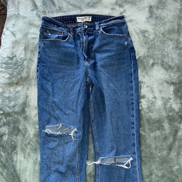 Abercrombie & Fitch Women's Medium Blue High-Rise Jeans - Picture 3 of 6